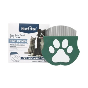 Peigne facial pour animaux de compagnie avec poignée en forme de dent fine et de patte pour l'élimination des puces et le toilettage des zones sensibles - Product Image 3