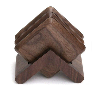 Wholesale Classic Eco-Friendly Round Wooden <b>Coaster</b> Set Custom Beer <b>Drink</b> <b>Coasters</b> with Holder - Product Image 1