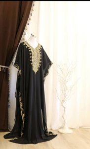 Kaftan islámico marroquí moderno para mujer Vestido de playa largo hasta el suelo con suministro ODM de manga larga transpirable - Product Image 2