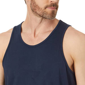 Camiseta sin mangas de verano con estampado de logotipo personalizado para hombre, chalecos de gimnasio de secado rápido de algodón transpirable, camisetas de talla XL - Product Image 2