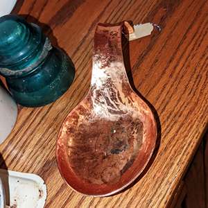 Resto de cuchara de cobre Resto de cuchara personalizado de cobre Color personalizado Artesanía India hecha a mano - Product Image 6