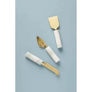 Produit fait main au meilleur prix Ensemble de 3 couteaux à fromage de qualité supérieure Ensemble de couteaux à fromage à manche en marbre blanc Accessoire utile - Product Image 6