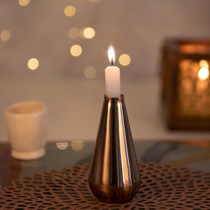 Candelabro de metal, portavelas de cobre pulido, suministros de decoración para fiestas y eventos - Product Image 1