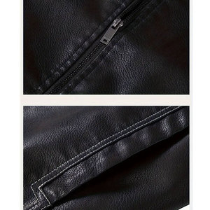 แจ็กเก็ตหนังสำหรับผู้ชายเสื้อแจ็กเก็ตหนังมีสไตล์มีหลายสี - Product Image 6