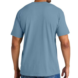 T-shirt homme à manches courtes de qualité supérieure avec poche et logo sur la poitrine, tissage léger, parfait pour un usage quotidien décontracté, T-shirt avec poche - Product Image 2