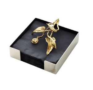 Porte-mouchoirs plaqué or présentoir à vaisselle porte-serviettes porte-serviettes de luxe support de rangement de mouchoirs facile Portable léger - Product Image 3