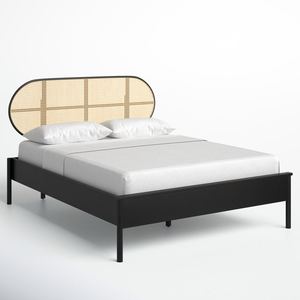 Marco de cama de madera maciza de caoba Suar de teca duradera minimalista moderno para hoteles y villas de dormitorio-170109 - Product Image 1