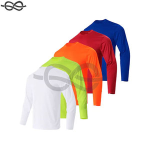 เสื้อยืดแขนยาวผ้าไมโครไฟเบอร์สำหรับผู้ชาย คุณภาพสูง สำหรับออกกำลังกาย สวมใส่สบาย ดีไซน์ OEM แบบกำหนดเอง แห้งเร็ว - Product Image 4