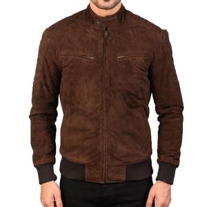 Chaqueta de cuero de alta calidad, chaqueta de cuero con cremallera de talla grande directa de fábrica genuina, chaquetas de cuero de moda para hombres - Product Image 1
