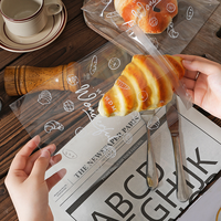 Sacs à pain personnalisés en OPP thermoscellables avec film plastique transparent pour l'emballage de produits de boulangerie, de toasts, de biscuits et de denrées alimentaires, et pour la vente au détail destinée aux boulangeries.