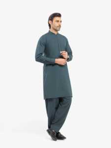 Salwar Kameez traditionnel pakistanais pour hommes, robe musulmane classique pour mariage, Eid, Jumma, bureau et usage quotidien, coupe classique - Product Image 4