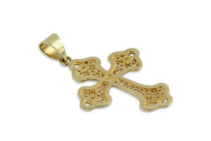 สร้อยคอศาสนาคริสเตียนพระเยซูทรงฮิปฮอปทองสร้อยคอไขว้แนววินเทจสไตล์ยุโรปดีไซน์น่าทึ่งคุณภาพดีที่สุด - Product Image 5