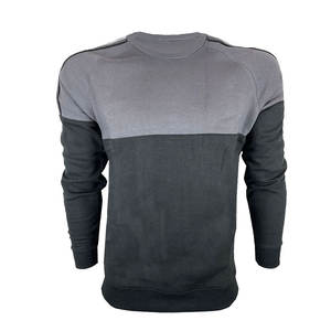 Último diseño de los hombres de cuello redondo personalizado de alta calidad bordado sudadera hombres suelta manga larga liso cuello redondo sudadera - Product Image 5