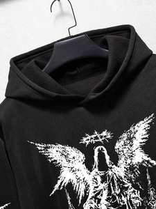 Venta directa de fábrica, sudaderas con capucha informales para hombre para uso en invierno al aire libre, patrón sólido, cuello con capucha, técnicas teñidas lisas - Product Image 4