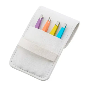 Ensemble de pincettes à sourcils personnalisées avec pointes droites obliques et pointues, design mixte en différentes couleurs pour la beauté et l'épilation - Product Image 1