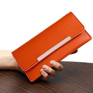 100% cuero de piel de vaca de gran capacidad de alta calidad al por mayor peso ligero mujeres Cartera de cuero embragues - Product Image 2