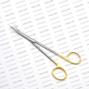 Ciseaux Mayo Metzenbaum de haute qualité |   Ciseaux de dissection pour tissus, droits et courbés |   Manuel allemand en acier inoxydable |   Argent Or - Product Image 3
