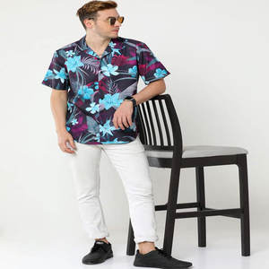 Camisa de Vestir Casual para Hombre 2019, 100% Algodón Dobby, Ecológica, Transpirable, Elástica, con Diseño de Estampado Elegante para Vacaciones de Otoño, Venta al Por Mayor - Product Image 4