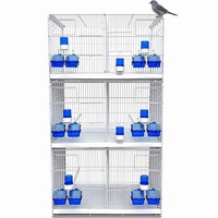 Cage à oiseaux pliable en métal, cadre métallique peu encombrant, fermeture à clipser, plateau extractible pour perroquets de petite race, capacité 50 lb