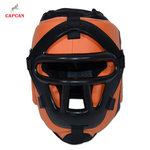 Stable Design Boxing Head Guard with <b>Leather</b> Padding <b>Cushion</b> Distribution Secure Hold Lightweight Eco-Friendly Safety Protection - Product Image 2