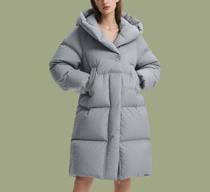 Veste de ski d'hiver pour femme Manteau bouffant zippé réversible de grande taille avec garniture matelassée Parka imperméable et coupe-vent respirante - Product Image 2