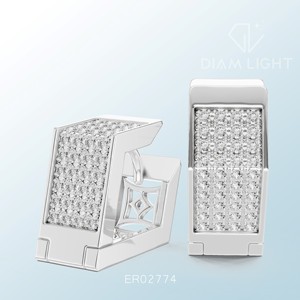 Boucles d'oreilles rondes élégantes en forme de grappe, pour les mariages, les fêtes, le quotidien et les occasions spéciales - Product Image 6