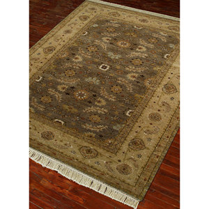 พรมขนสัตว์ถักมือสีน้ำตาลเบจลายดอกไม้สำหรับตกแต่งห้องนั่งเล่น พรมปูพื้นทรงสี่เหลี่ยมผืนผ้าขนาดใหญ่ หนา 10 มม. รุ่น SPR-17 - Product Image 2