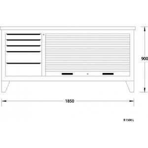 โต๊ะทำงาน Gedore พร้อมตู้เก็บเครื่องมือ 890x1810x170 - Product Image 4