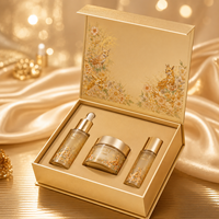 Boîte cadeau rigide magnétique imprimée en couleur, emballage personnalisé avec logo floral pour bijoux, collier