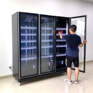 Réfrigérateur de présentation de boissons à refroidissement par ventilateur sans givre, double couche, verre trempé, 3 portes, pour bières - Product Image 6