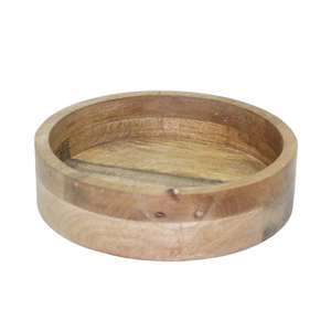 Natural Wooden Round Shape Food Serving Bowl Brown Finished for <b>Kitchen</b> & Tabletop Serving Bowls & Decorative Bowls - Product Image 6