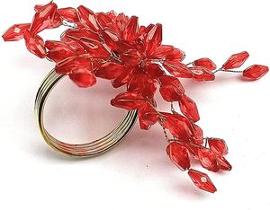 Ronds de serviette de Noël indiens Décor de table exclusif pour les mariages et les fêtes avec des serviettes de Noël en polyéthylène en papier - Product Image 2