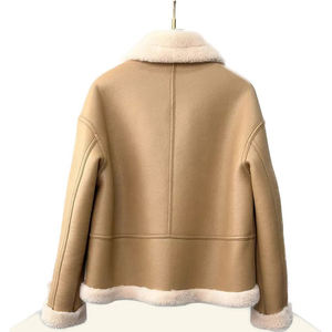 Luxury Sheepskin <b>Jacket</b> for <b>Men</b> Classic Winter Outerwear Breathable Eco-Friendly Windproof Warm <b>Sherpa</b> Lining Durable Leather - Product Image 2