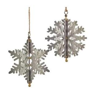 Vente chaude flocon de neige suspendu en métal avec 4 couleurs différentes ornements décoratifs de noël pour la décoration d'arbre d'ornement de X-MAS - Product Image 5