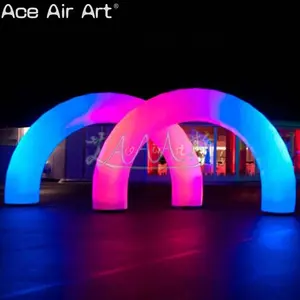Wholesale Inflatable Round Lighting Arch Party Entrance Inflatable Wedding Glowing Arch with Colored Lights for Event