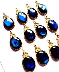 Colgante de corazón de labradorita de 25x27mm personalizado, colgantes y dijes finos hechos a mano chapados en plata y oro 925, regalo del Día del Padre - Product Image 4