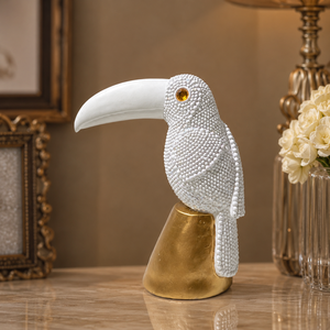 Adorno Nórdico Creativo de Pájaro de <span class=keywords><strong>Boca</strong></span> <span class=keywords><strong>Grande</strong></span> con Cuentas, Simulación de Animal Pequeño, Decoración para Sala de Estar, Mueble de TV, Regalo de Inauguración de Casa - Product Image 5