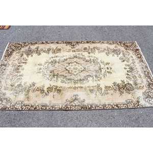 Tapis d'appoint vintage 3,6x6,6 pi (111x201 cm), tapis turc marron à pois - Product Image 3