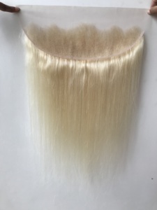 Venta al por mayor de cabello virgen peruano, extensiones de cabello humano peruano sin procesar con frontales de Color rubio 613 - Product Image 3