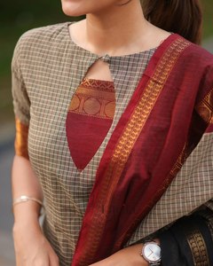 Low Budget 2025 South Cotton Fully Stitch Straight Cut Border Knee Length <b>Kurti</b>& Pent With Dupatta For Party& Wedding Special - Product Image 4