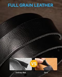 Ceinture en cuir pour homme, lot de 2, ceinture en cuir véritable de vache, boucle à ardillon classique vintage, fabrication artisanale, ceinture de luxe pour homme, best-seller - Product Image 6
