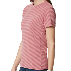 Camiseta de algodón de manga corta de nuevo diseño para mujer, camisetas con forro de moda con logotipo personalizado para mujer, Camiseta de algodón liso - Product Image 5