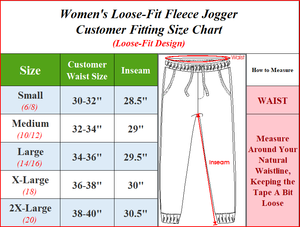 Pantalon de jogging décontracté en molleton respirant pour femme, taille mi-haute, coupe ample, avec cordon de serrage (S-2XL) - Product Image 2