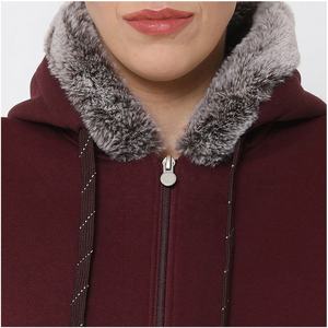 Survêtement pour femmes fabriqué professionnellement, vêtements de sport teints en uni à prix de gros, fermeture éclair intégrale avec deux poches, utilisation en extérieur - Product Image 5