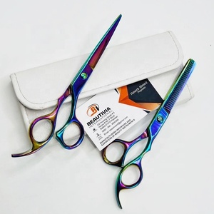 Ciseaux de coupe de cheveux professionnels Ciseaux de beauté en acier durable Salon de coiffure Ciseaux Plasma arc-en-ciel en acier inoxydable - Product Image 4