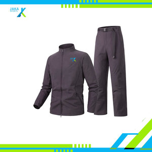 Survêtement d'extérieur en nylon imperméable et léger pour hommes, logo personnalisé, ensemble d'entraînement deux pièces coupe-vent respirant, jogging - Product Image 4