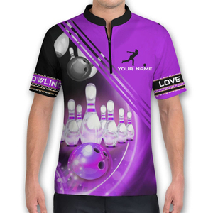 Vente en gros de chemises de bowling personnalisées pour hommes, maillot à séchage rapide avec sublimation au col polo OEM pour le logo du club d'équipe et du lanceur melon - Product Image 1