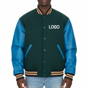 Veste universitaire en cuir lourd sur mesure pour hommes, logo brodé en chenille personnalisé, veste d'hiver de style lettreman - Product Image 1