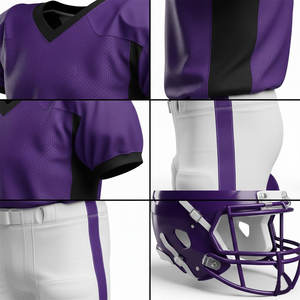 Ensemble d'uniformes de football américain personnalisés par sublimation, maillot et short pour jeunes et adultes, commande en gros pour équipe - Product Image 5