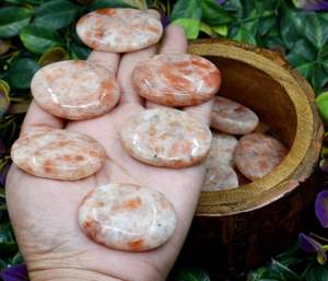 Pierre de soleil en gros, pierre de pouce en cristal poli/pierre précieuse, pierre de palmier pour la guérison du REIKI FENG SHUI - Product Image 2